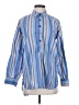 Odille Stripes Blue Long Sleeve Button-Down Shirt Size 4 - photo 1