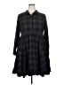 Torrid Plaid Black Casual Dress Size 2X Plus (2) - photo 1
