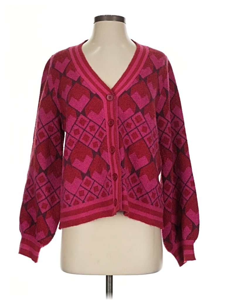 Pre-owned Jodifl Cardigan Sweater In Burgundy
