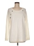 JM Collection Solid Ivory Sweatshirt Size M - photo 1