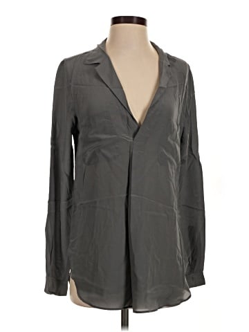 Calypso St. Barth Long Sleeve Silk Top (view 1)