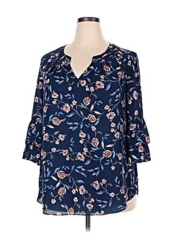 Roz & Ali 3/4 Sleeve Blouse (view 1)