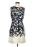 Milly Graphic Blue Cocktail Dress Size 12 - photo 1