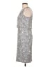 Adrianna Papell 100% Polyester Silver Cocktail Dress Size 10 - photo 5