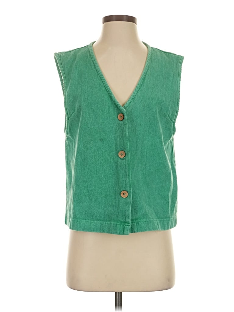 Pre-owned Free People Sweater Vest In Green