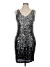 PrettyGuide 100% Polyester Silver Cocktail Dress Size L - photo 1