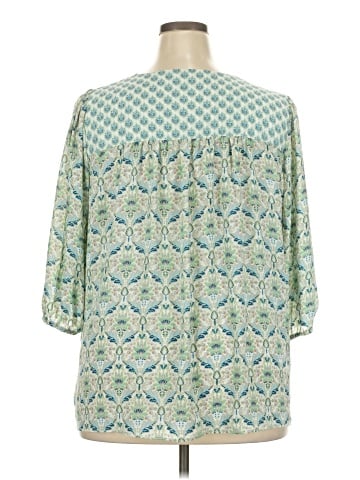 Rose + Olive 3/4 Sleeve Blouse (view 2)