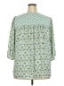 Rose + Olive 100% Polyester Teal 3/4 Sleeve Blouse Size 2X - photo 2