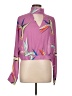 ASOS 100% Polyester Purple Long Sleeve Blouse Size 12 - photo 1