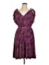 Attention Print Purple Cocktail Dress Size XL - photo 1