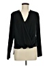 Remade 100% Polyester Black Long Sleeve Blouse Size M - photo 1