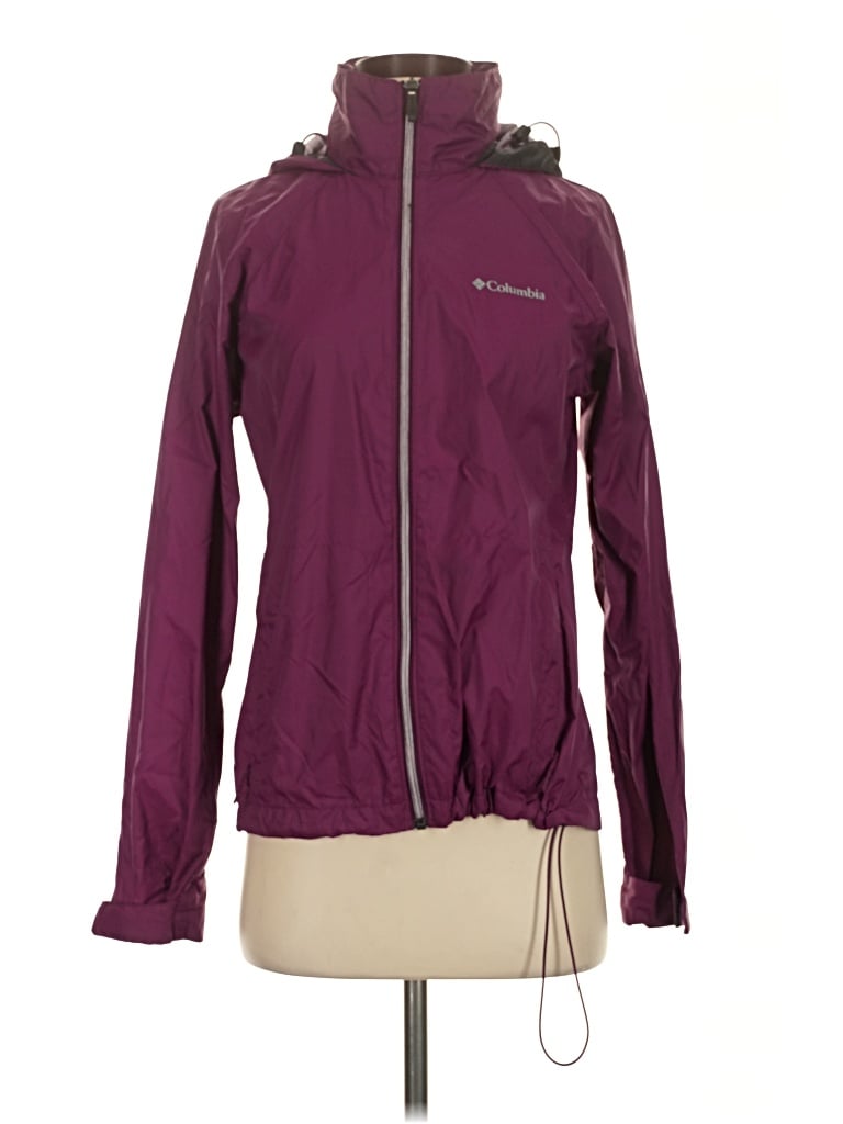 Pre-owned Columbia Windbreaker Jacket In Purple