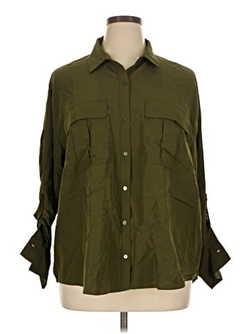 Old Navy 3/4 Sleeve Button-Down Shirt (view 1)