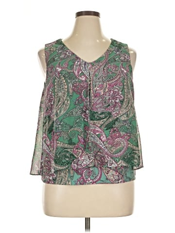 Roz & Ali Sleeveless Blouse (view 1)