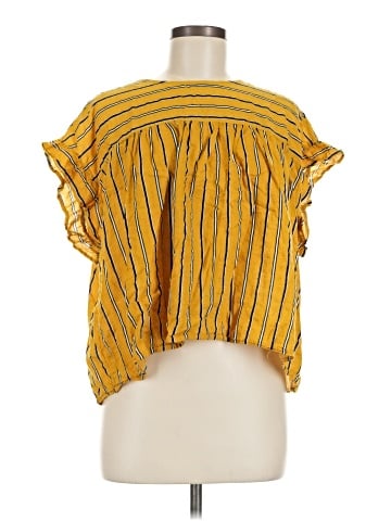 Hem & Thread Short Sleeve Blouse (view 1)