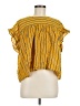Hem & Thread Yellow Short Sleeve Blouse Size M - photo 1