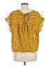 Hem & Thread Yellow Short Sleeve Blouse Size M - photo 2