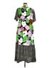 Topshop 100% Polyester Print Gray Casual Dress Size 14 - photo 2