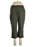 Essentials 100% Cotton Solid Green Casual Pants Size 12 - photo 1