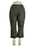 Essentials 100% Cotton Solid Green Casual Pants Size 12 - photo 2