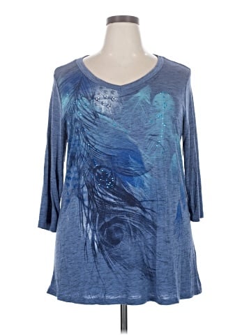 Faded Glory 3/4 Sleeve Top (view 1)