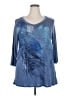 Faded Glory Blue 3/4 Sleeve Top Size 2X - photo 1