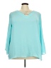 Avenue 100% Polyester Teal 3/4 Sleeve Blouse Size 26 - 28 Plus - photo 1