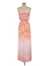 Aqua 100% Polyester Paisley Orange Casual Dress Size M - photo 2