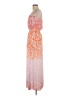 Aqua 100% Polyester Paisley Orange Casual Dress Size M - photo 5