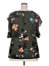 City Chic Green Short Sleeve Blouse Size 18 Plus (M) - photo 2