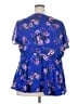 Torrid 100% Polyester Blue Short Sleeve Blouse Size 2X Plus (2) - photo 2
