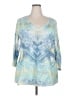 Reba Blue 3/4 Sleeve Blouse Size 2X - photo 1