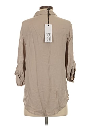 Bobi 3/4 Sleeve Button-Down Shirt (view 2)