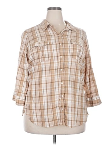 St. John's Bay 3/4 Sleeve Button-Down Shirt (view 1)