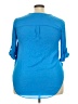 Worthington 100% Polyester Blue 3/4 Sleeve Blouse Size 3X - photo 2