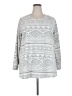 Danskin Now 100% Polyester Print Gray Pullover Sweater Size 2X - photo 1