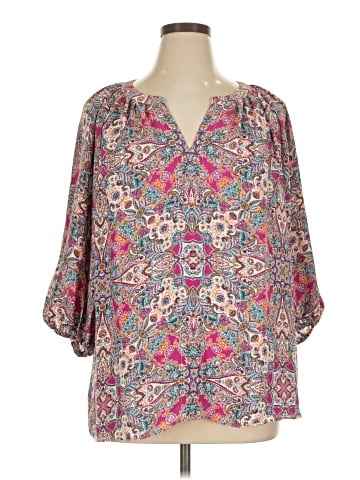 Rose + Olive 3/4 Sleeve Blouse (view 1)