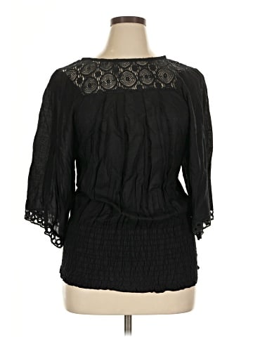 Earthbound Trading Co. 3/4 Sleeve Blouse (view 1)
