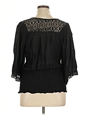 Earthbound Trading Co. 3/4 Sleeve Blouse (view 2)