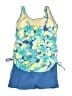 D&Co. Tropical Blue One Piece Swimsuit Size 12 - photo 2