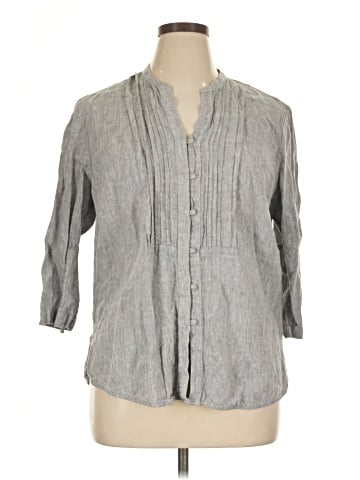 Jones New York Sport 3/4 Sleeve Button-Down Shirt (view 1)
