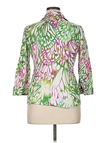 Lafayette 148 New York 3/4 Sleeve Button-Down Shirt (view 2)