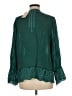 Johnny Was 100% Cupro Teal Long Sleeve Blouse Size M - photo 2