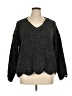 Umgee Tweed Black Pullover Sweater Size XL - photo 1