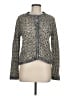 Zara Tweed Ombre Solid Metallic Gray Cardigan Size M - photo 1