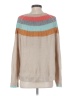Illa Illa Color Block Tan Pullover Sweater Size S - photo 2