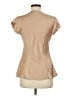 Agora 100% Polyester Tan Short Sleeve Blouse Size M - photo 2