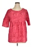 Unbranded Pink Short Sleeve Blouse Size XL - photo 1