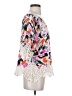 Democracy 100% Rayon Floral White 3/4 Sleeve Blouse Size S - photo 4
