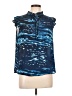 DKNY 100% Polyester Blue Sleeveless Blouse Size L - photo 1